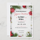Joyous Christmas Minimalist Invitation | Modern  Kaart (Voorkant)