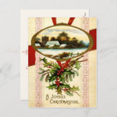 Joyous Christmastide Briefkaart (Voorkant / Achterkant)