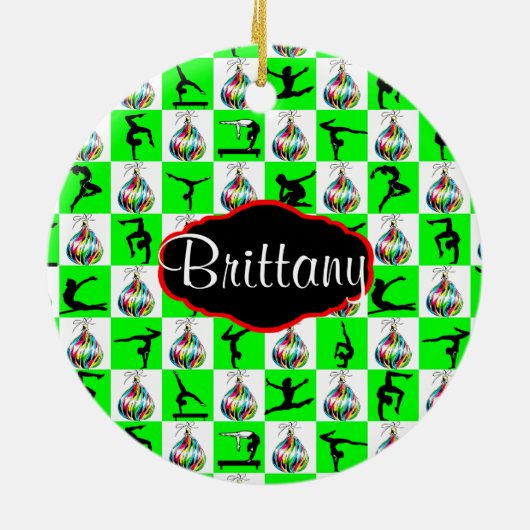 JOYOUS CUSTOM GYMNASTIEK KERST ORnament (Achterkant)