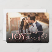 Joyous Diamond Ring Monogram Classic Wedding Feestdagenkaart (Voorkant)