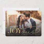 Joyous Diamond Ring Monogram Classic Wedding Feestdagenkaart (Voorkant)