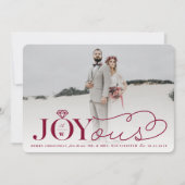 Joyous Diamond Ring Monogram Classic Wedding Feestdagenkaart (Voorkant)