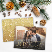 Joyous Diamond Ring Monogram Classic Wedding Feestdagenkaart