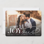 Joyous Diamond Ring Monogram Classic Wedding Feestdagenkaart (Voorkant)