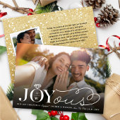Joyous Diamond Ring Monogram Foto Opslaan De Datum Feestdagenkaart