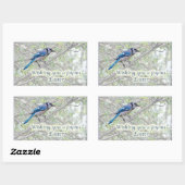 Joyous Easter Blue Jay Songbird Rechthoekige Sticker (Vel)