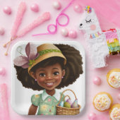 Joyous Easter Celebrings African American Borden Papieren Bordje (Feest)