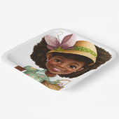 Joyous Easter Celebrings African American Borden Papieren Bordje (Gebogen)