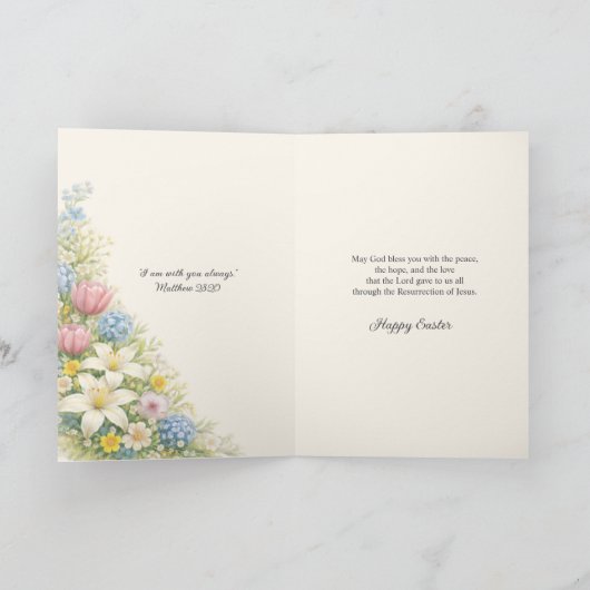 Joyous Easter Eucharistic Blessings Feestdagen Kaart (Binnen)