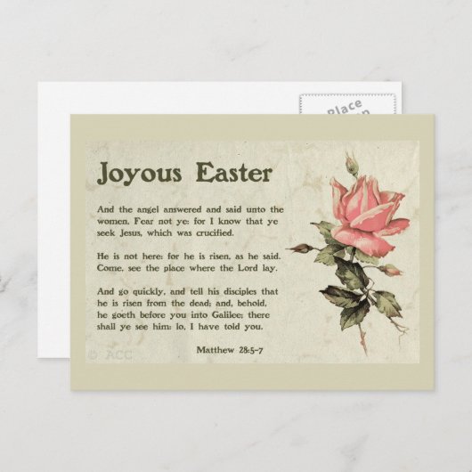 Joyous Easter Feestdagenkaart (Voorkant / Achterkant)