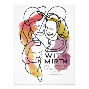 Joyous Echoes: een kleurrijke Waterverf Foto Afdruk