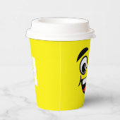 Joyous Emoji Face Personal Paper Cups Papieren Bekers (Rechts)
