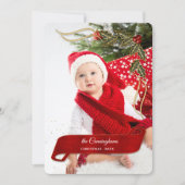 Joyous en Jolly with Bows of Holly Photo Feestdagenkaart (Voorkant)