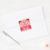 Joyous Flamingo Kerst stickers (Envelop)