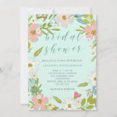 Joyous Floral op Mint Green | Vrijgezellenfeest Kaart (Voorkant)