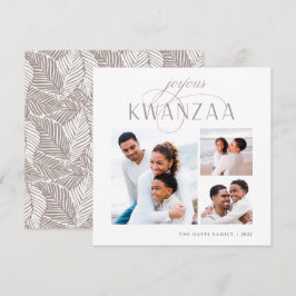 Joyous Flourish | 3 Foto Collage Kwanzaa Feestdagenkaart