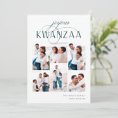 Joyous Flourish | 6 Foto Collage Kwanzaa Feestdagenkaart (Staand voorkant)