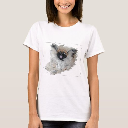 Joyous Flying Pekingese T-shirt (Voorkant)