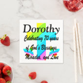 JOYOUS GEPERSONALISEERDE 70E VERJAARDAG SERVETTEN (Insitu)