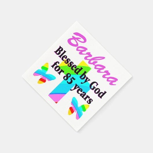 JOYOUS GEPERSONALISEERDE 85E VERJAARDAG SERVETTEN (Hoek)