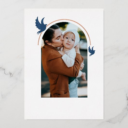 Joyous Hanukkah Festive Menorah Candle Foto Folie Feestdagenkaart (Achterkant)