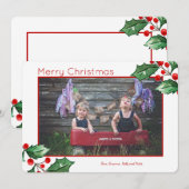 Joyous Holiday-fotokaart Feestdagenkaart (Voorkant / Achterkant)