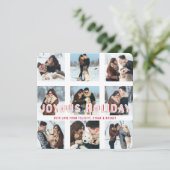 Joyous Holiday | Moderne meervoudige collage foto Feestdagenkaart (Staand voorkant)