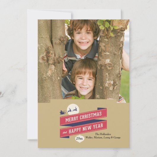 Joyous Holiday Photo Card Feestdagenkaart (Voorkant)