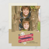 Joyous Holiday Photo Card Feestdagenkaart (Voorkant / Achterkant)