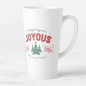 Joyous Holiday Season Fir Trees Red/Green ID580 Latte Mok (Rechts)