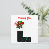 Joyous Holiday Stocking Season Kaart (Staand voorkant)