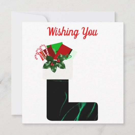 Joyous Holiday Stocking Season Kaart (Voorkant)