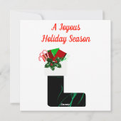 Joyous Holiday Stocking Season Kaart (Achterkant)