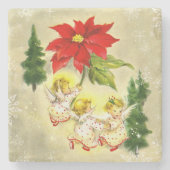 Joyous kerstCherubs Onderzetter (Voorkant)