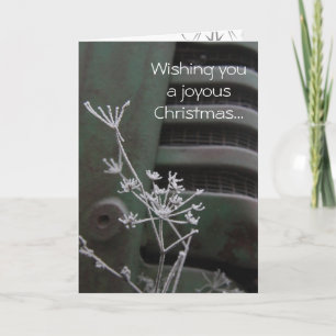 Joyous Kerstkaart van de tractor Feestdagen Kaart