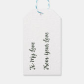 Joyous Kerstmis Wreath Cadeaulabel (Achterkant)