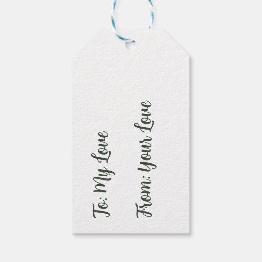 Joyous Kerstmis Wreath Cadeaulabel (Achterkant)