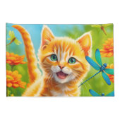 Joyous Kitten Kussensloop (Achterkant-Rechts)