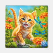 Joyous Kitten Magneet (Voorkant)