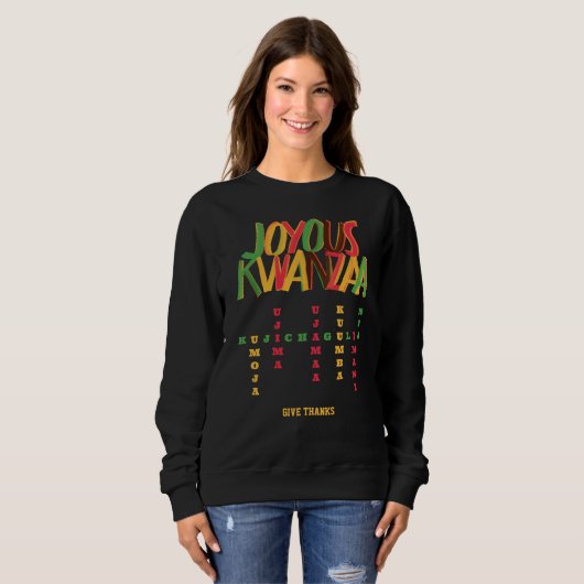 Joyous KWANZAA Crossword Trui (Voorkant volledig)