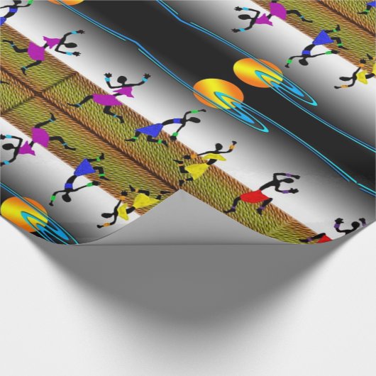 Joyous Kwanzaa Dance Cadeaupapier (Hoek)