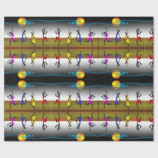 Joyous Kwanzaa Dance Cadeaupapier (Vlak)