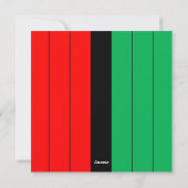 Joyous Kwanzaa Elegant Script rood zwart groen Feestdagenkaart (Achterkant)