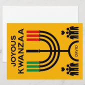 Joyous Kwanzaa Feestdagenkaart (Voorkant / Achterkant)