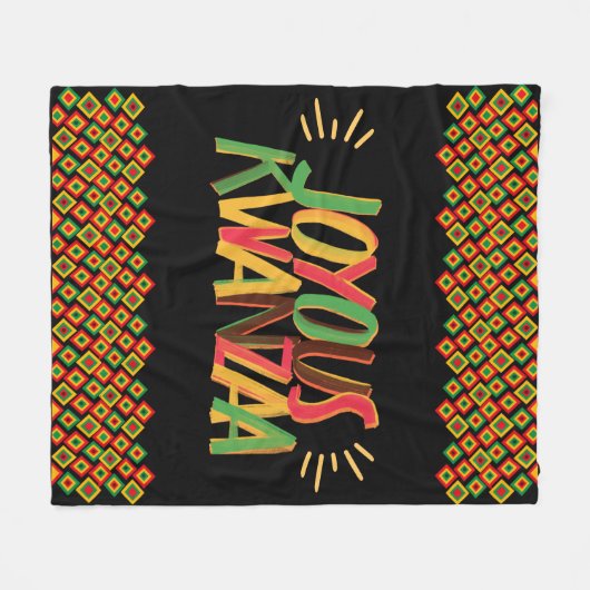 Joyous Kwanzaa Fleece Deken (Voorkant (Horizontaal))