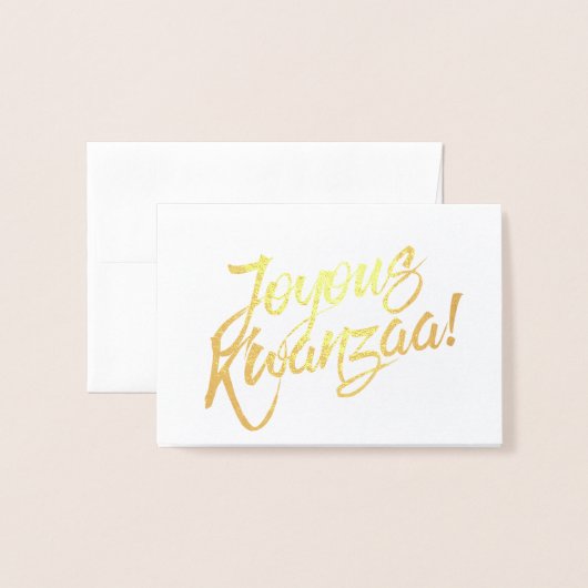 Joyous Kwanzaa Folie Kaarten (Voorkant met envelop)