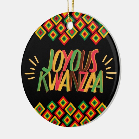 Joyous KWANZAA Keramisch Ornament (Links)