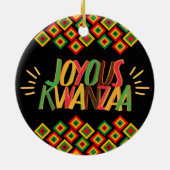 Joyous KWANZAA Keramisch Ornament (Achterkant)
