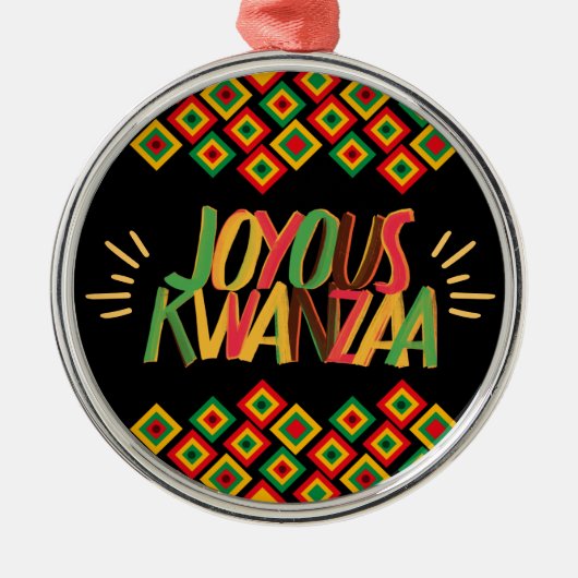 Joyous KWANZAA Metalen Ornament (Voorkant)