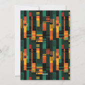 Joyous Kwanzaa Modern Script Kente Doek Foto Feestdagenkaart (Achterkant)